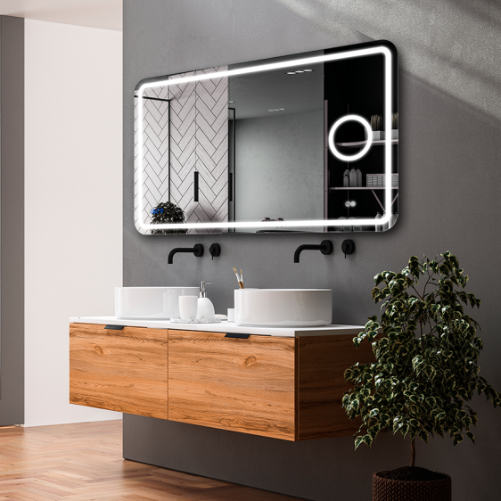 Дзеркало Loretta 70x120 Right + clock - Фото 3